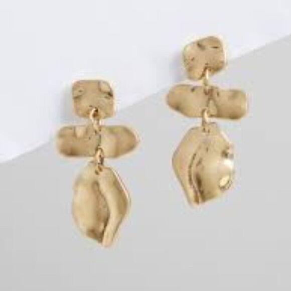 Torrid Hammered Metal Earrings - New - Picture 2 of 2